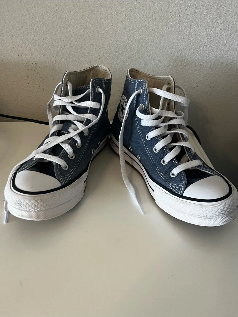 Converse High Top Sneakers - Blue and White